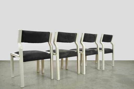 Pastoe / Plastic Dining Table Chairs (4) / Pierre Mennen / 70S Netherlands