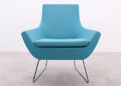 Swedese Happy Easy Low Back Armchair Blue