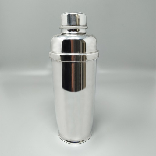 1960s Gorgeous Cocktail Shaker Silver Plated by Zanetta. Made in Italy