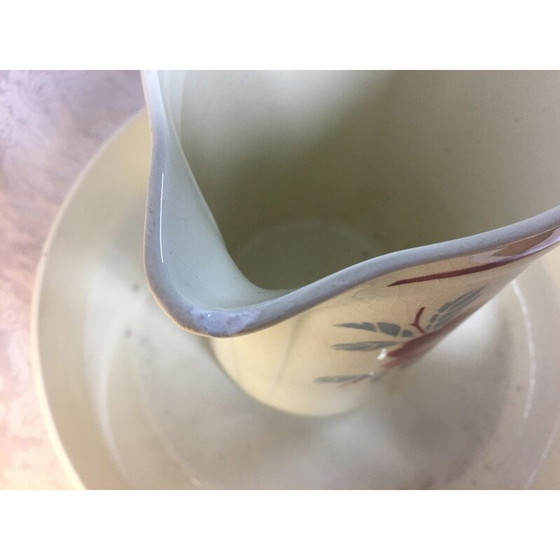 Image 1 of Vintage Art Nouveau white earthenware toiletry set, France 1900