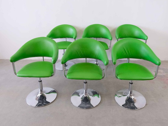 Image 1 of 6x Space Age Chair - Green