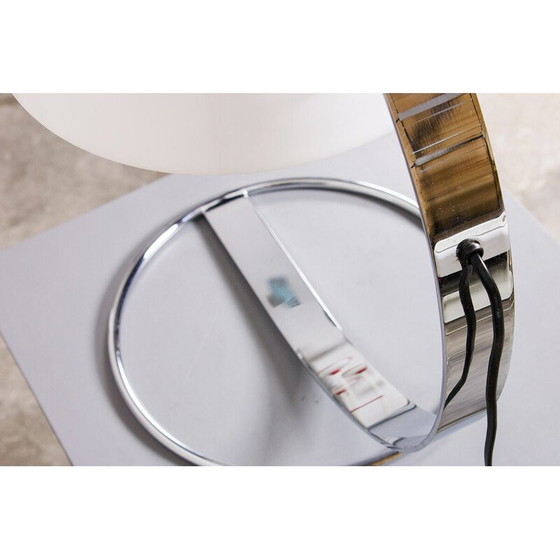 Image 1 of Vintage Tropic desk lamp in chrome steel and white acrylic for Raak, Netherlands 1970