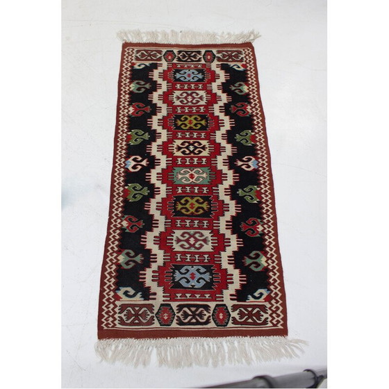 Image 1 of Set di 4 tappeti Kilim vintage in lana, Cecoslovacchia 1960