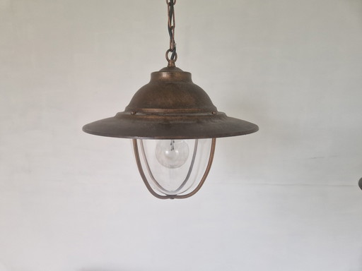 A Pair of Cage Lamps Maritime Massive Vintage