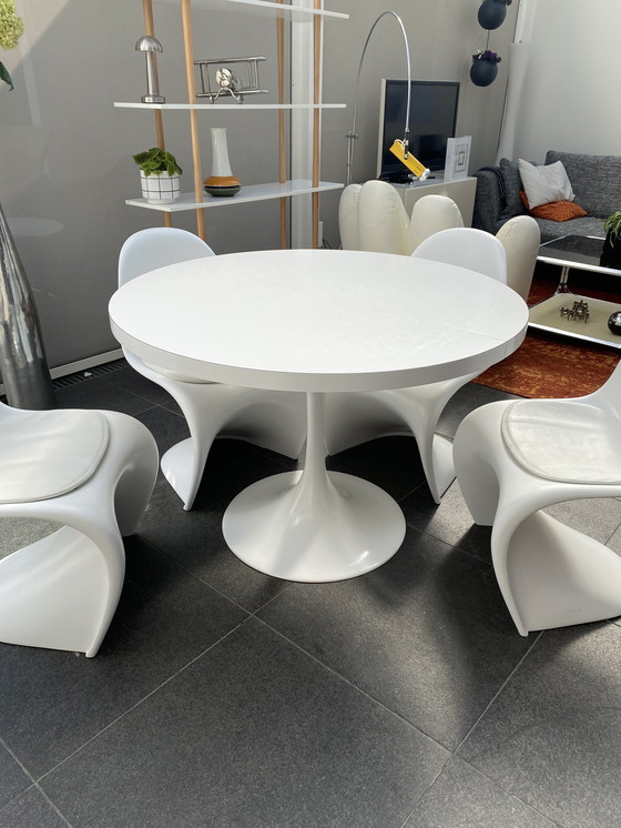 Image 1 of 4 pcs panton design chairs