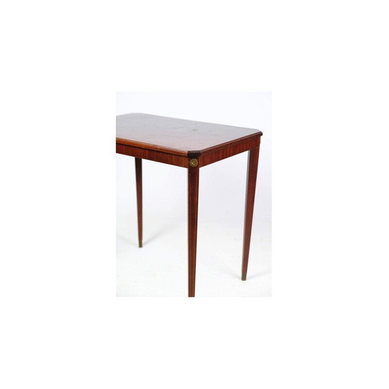 Image 1 of Tavolino d'epoca con ornamenti in bronzo e mogano chiaro, 1920