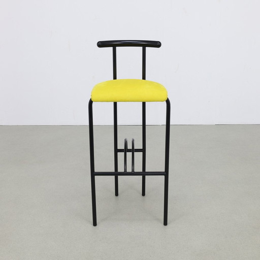 4X Postmodern Bar Stool In Memphis Style, 1980S