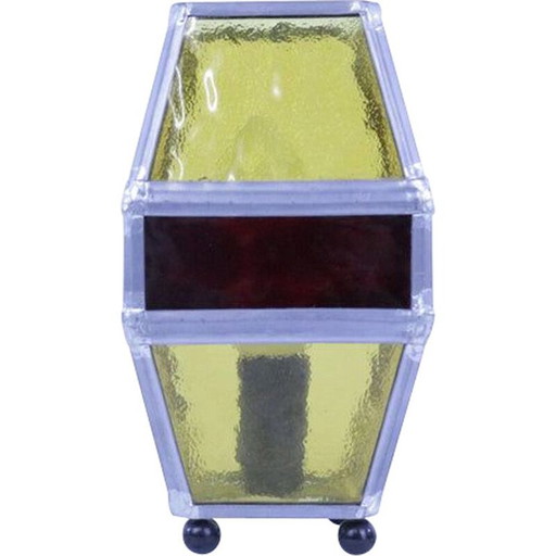Vintage stained glass table lamp by Erik Berström, 1960