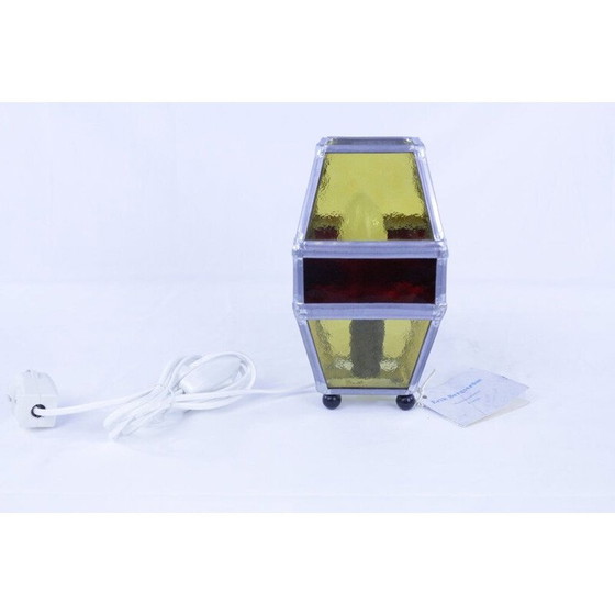 Image 1 of Vintage stained glass table lamp by Erik Berström, 1960