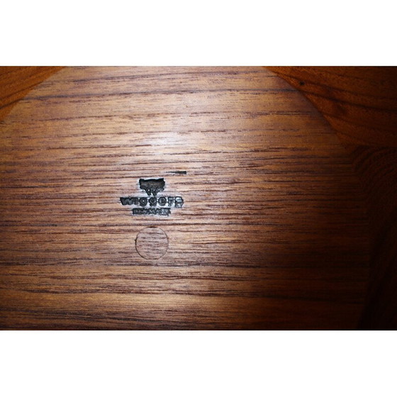 Image 1 of Set of 12 vintage solid teak plates by Wiggers, Denmark 1960s