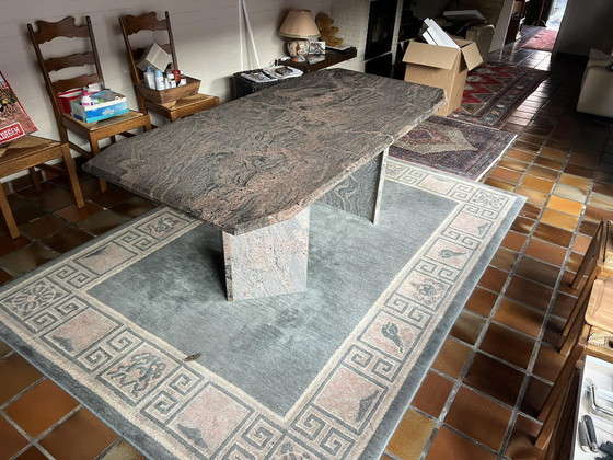 Image 1 of Granite dinner table