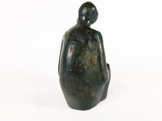 Image 1 of Design néerlandais - Rijkel Dijkstra - Bronze - "2 personnes en bonne conversation" - années 80