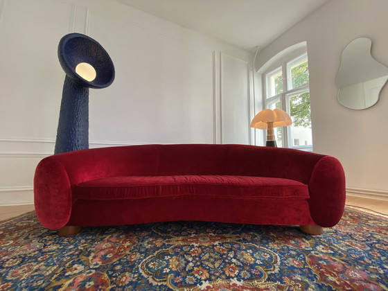 Image 1 of Design sofa red velvet