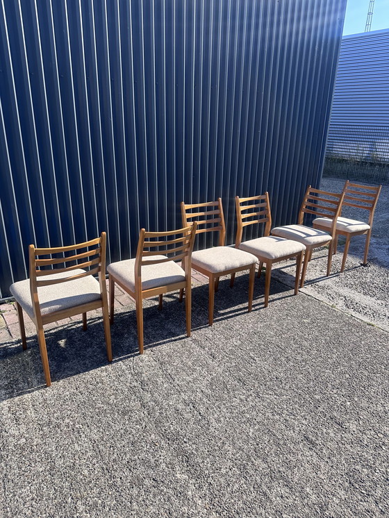 Image 1 of 6x Chaise de salle à manger vintage