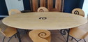 Design dining table Maroeska Metz with 6 violin chairs