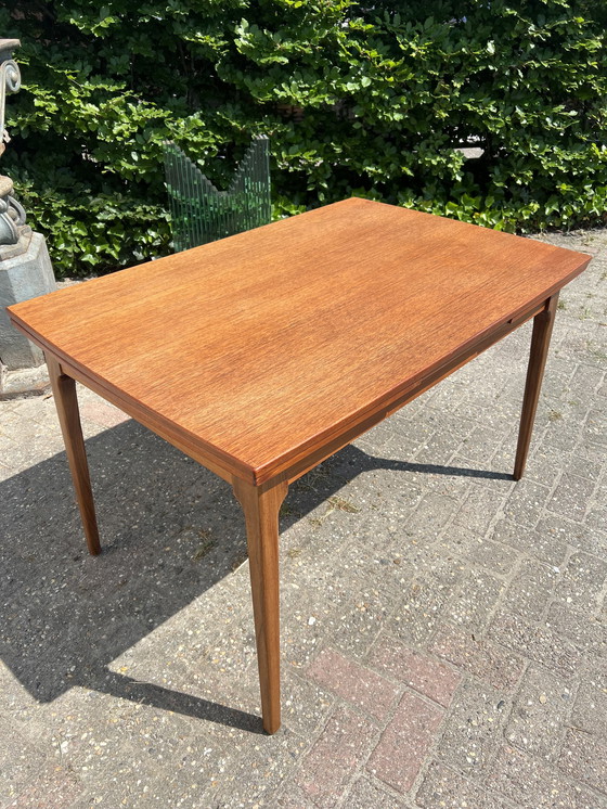 Image 1 of Mid Century dining room table, extendable