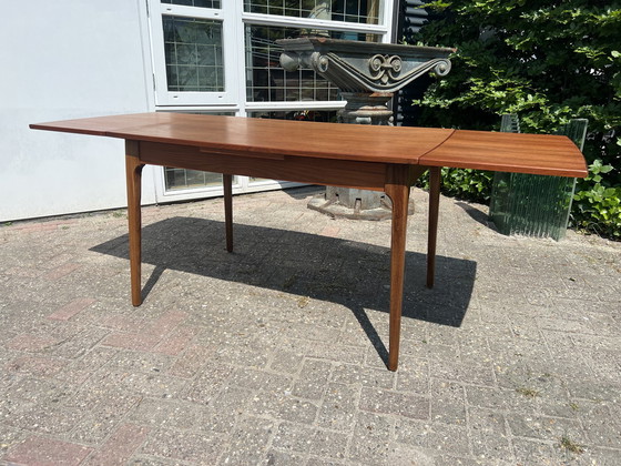 Image 1 of Mid Century dining room table, extendable