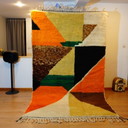 Moroccan berber rug - 257 cm x 155 cm -colored wool