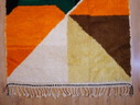 Moroccan berber rug - 257 cm x 155 cm -colored wool