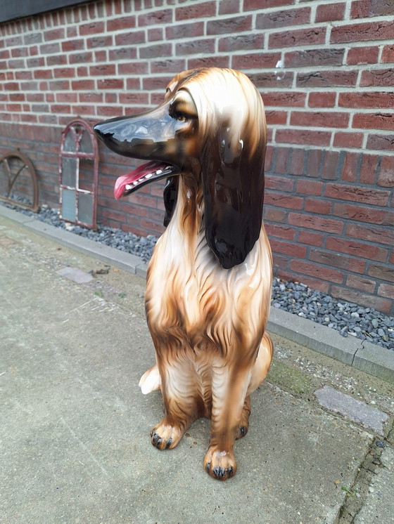 Image 1 of Italian porcelain statue of an Afghan hound