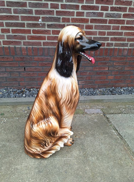 Image 1 of Italian porcelain statue of an Afghan hound