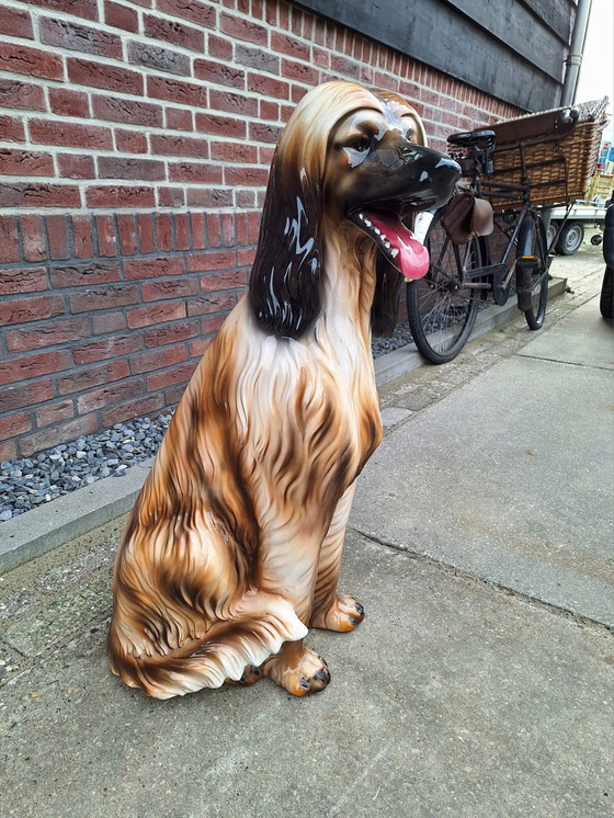 Image 1 of Italian porcelain statue of an Afghan hound