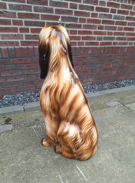 Image 1 of Italian porcelain statue of an Afghan hound