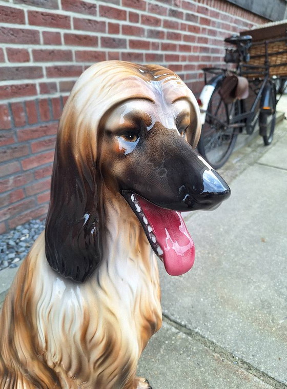 Image 1 of Italian porcelain statue of an Afghan hound