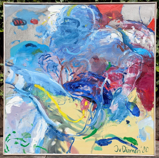 Image 1 of Jan van Diemen - American Football, large oil on canvas