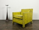 Vintage armchair neon yellow