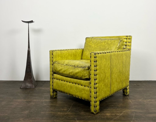 Poltrona vintage giallo neon