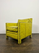 Vintage armchair neon yellow