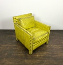 Vintage armchair neon yellow