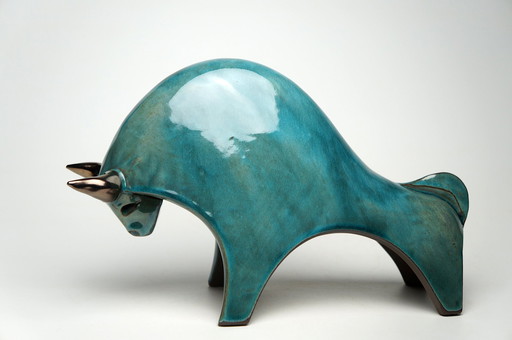 Ceramic Bull Sculpture, Urszula Despet