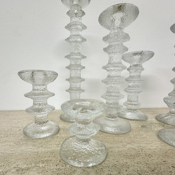 Image 1 of Set of 7 candle holders by Timo Sarpaneva for IIttala , 1970s