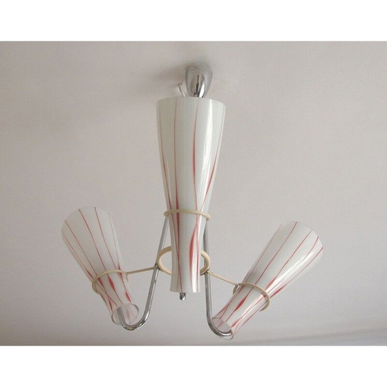 Image 1 of Lampadario vintage nichelato di Zukov, 1970