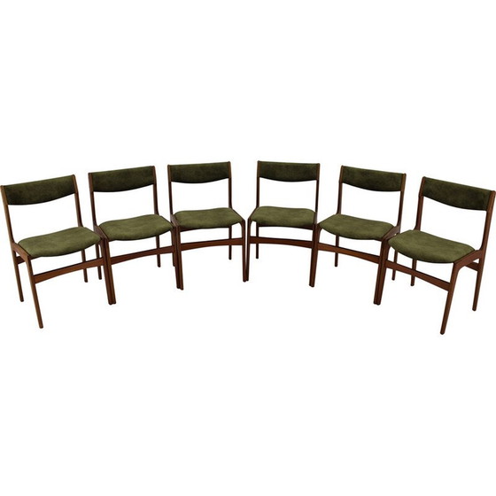 Image 1 of Set of 6 vintage Danish teak dining chairs , 1960s