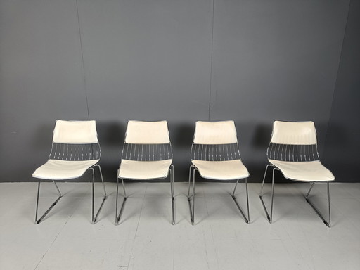 Ensemble de 4 chaises de salle à manger par Rudi Verelst pour Novalux, 1970