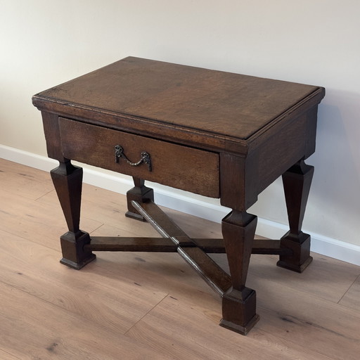 Antique Wooden Side Table / Cabinet - 18th Century