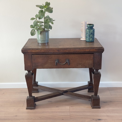 Antique Wooden Side Table / Cabinet - 18th Century