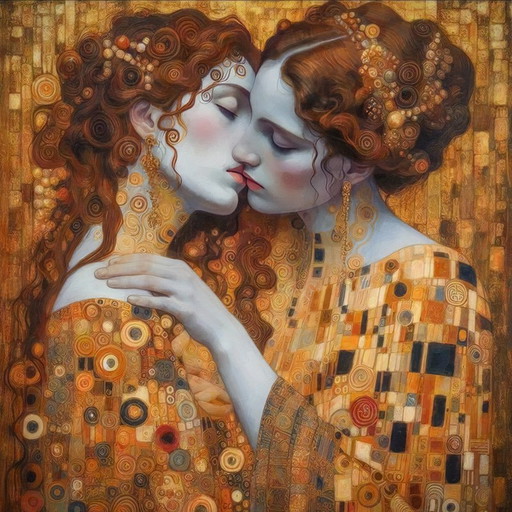 Andrzej Andrychowski (1959) "Kissing Ladies" Xxl