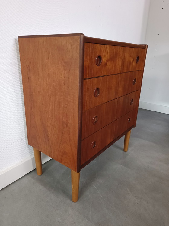 Image 1 of Vintage Danish Chest of Drawers In Teak