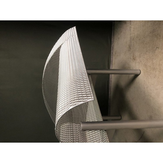 Image 1 of Poltrona vintage postmoderna in rete metallica, 1990