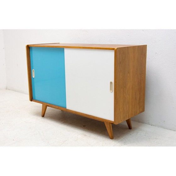 Image 1 of Mid century sideboard U-452 with sliding doors by Jiří Jiroutek, Czechoslovakia 1960s