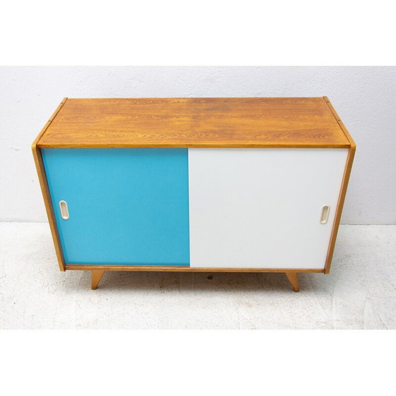 Image 1 of Mid century sideboard U-452 with sliding doors by Jiří Jiroutek, Czechoslovakia 1960s