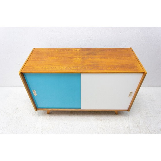 Image 1 of Mid century sideboard U-452 with sliding doors by Jiří Jiroutek, Czechoslovakia 1960s
