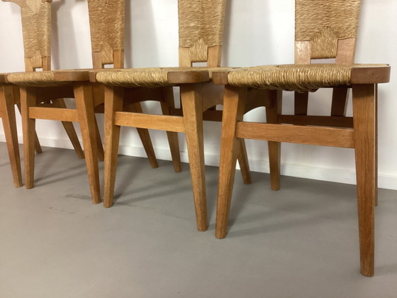 Image 1 of Arts & Crafts Stoelen W. Kuyper 1920's Brutalist Vintage