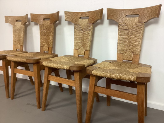 Image 1 of Arts & Crafts Stoelen W. Kuyper 1920's Brutalist Vintage