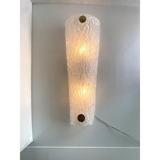 Image 1 of Set Of Two Italian "Graniglia" Murano Glass Wall Sconces In Mid-Century Modern Style