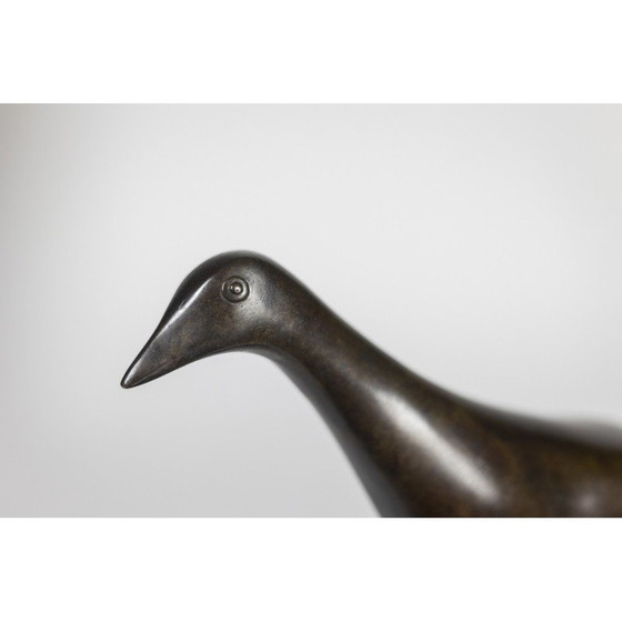 Image 1 of Vintage bronze “Moorhen” sculpture by François Pompon for Fonderie Valsuani, 2006